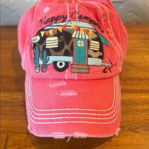 Happy Camper Pink Cap